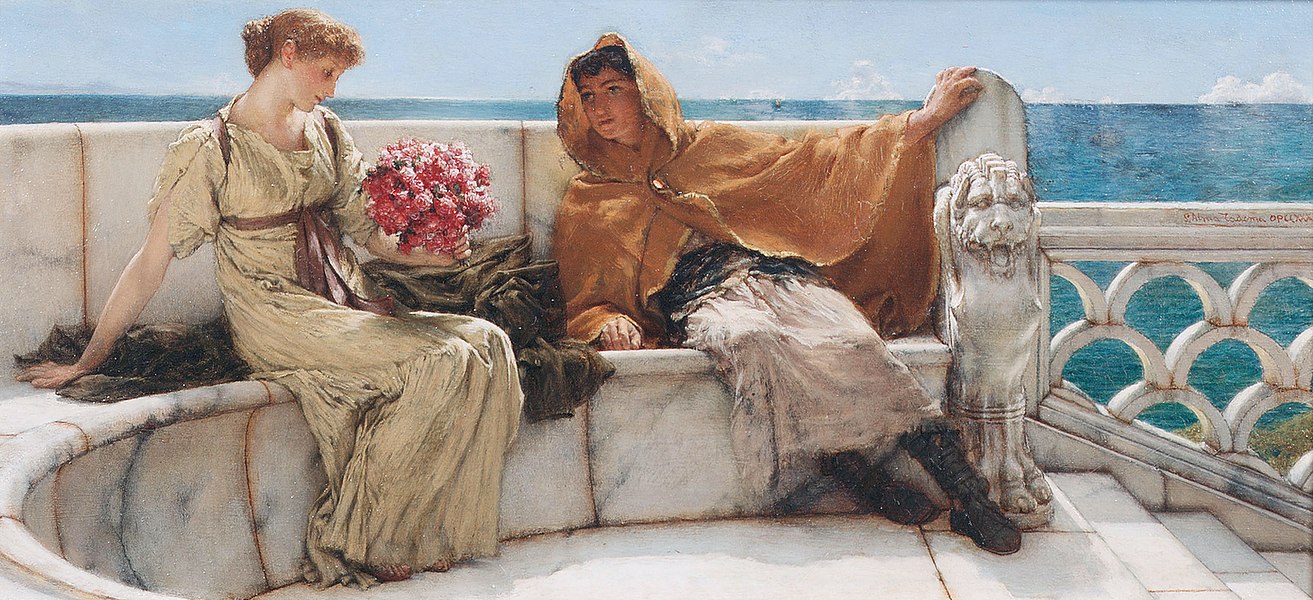 Amo te, ama me by Lawrence Alma-Tadema, 1881, Oil on panel