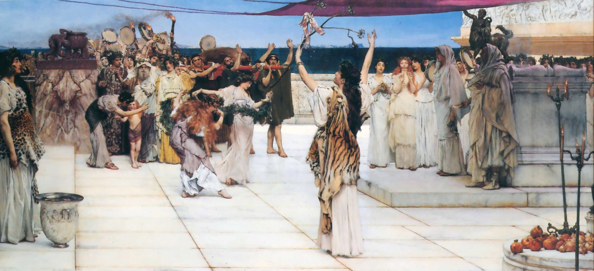 A Dedication to Bacchus by Lawrence Alma-Tadema, 1889, Oil on canvas