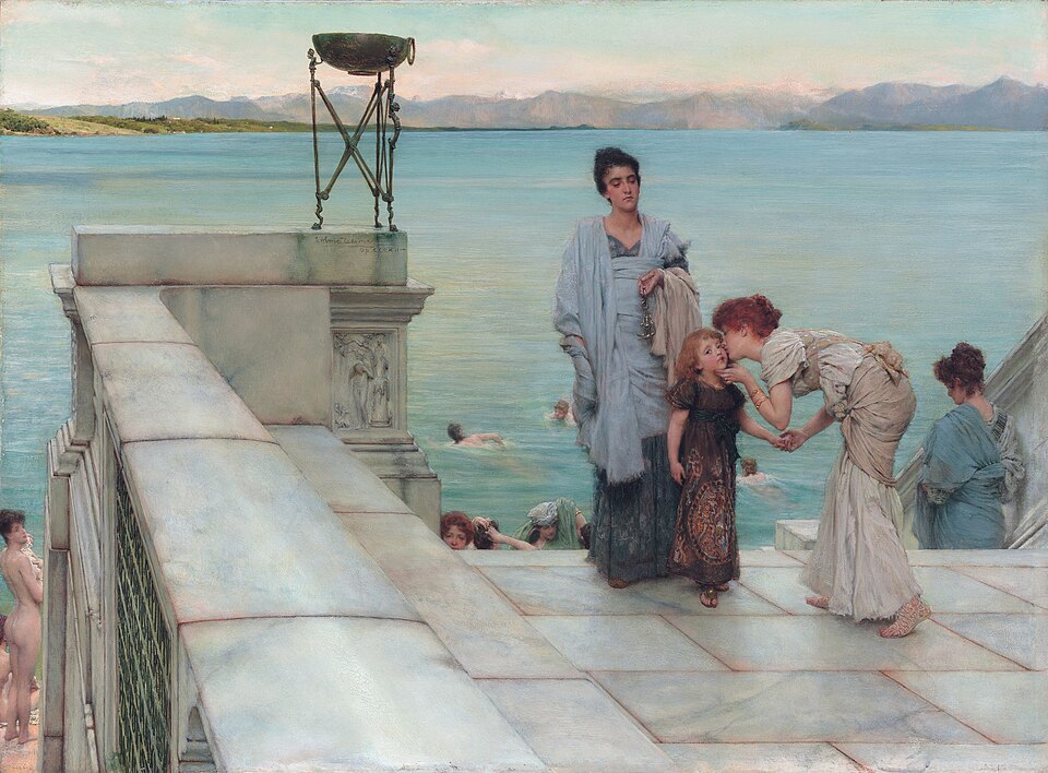 A Kiss by Lawrence Alma-Tadema, 1891, Oil on panel