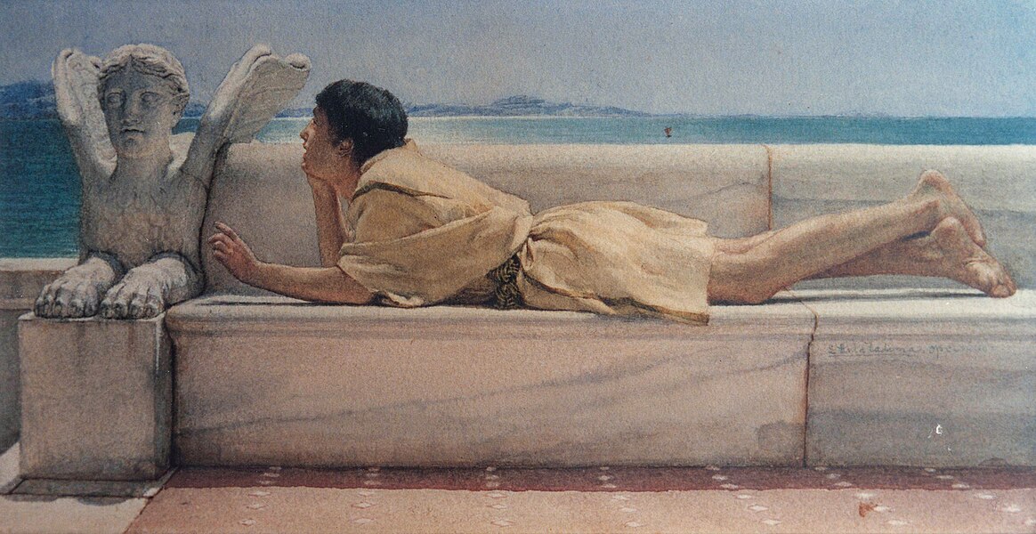 A Silent Greeting by Lawrence Alma-Tadema, 1889, Oil on panel