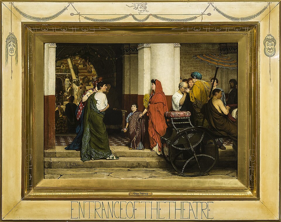 Entrance of the Theatre by Lawrence Alma-Tadema, 1866, Oil on canvas