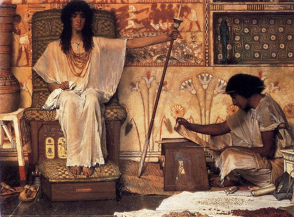 Joseph, Overseer of Pharaoh's Granaries by Lawrence Alma-Tadema, 1874, Oil on panel