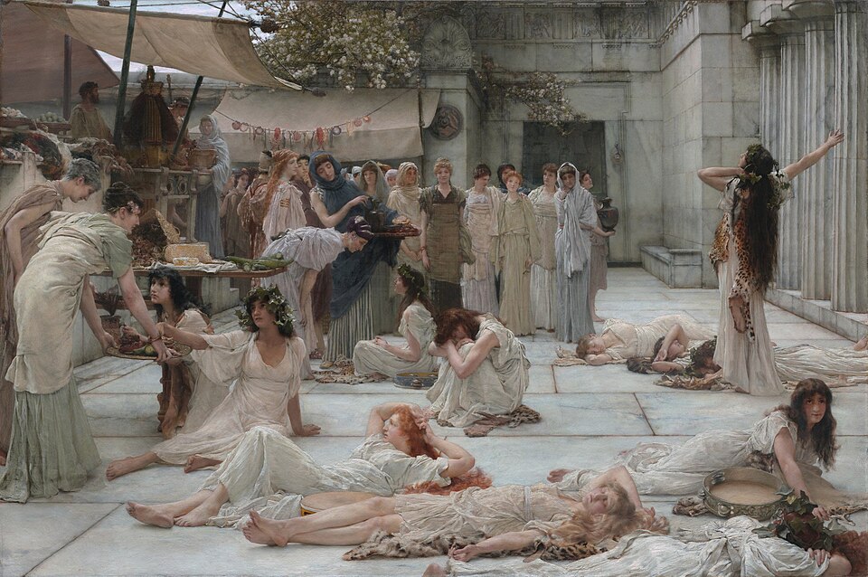 The Women of Amphissa by Lawrence Alma-Tadema, 1887, Oil on canvas
