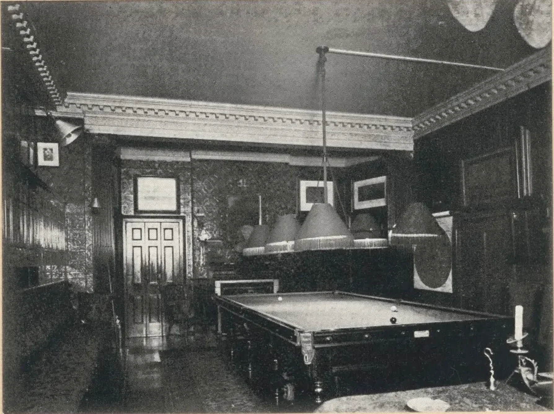 Casa Tadema Billiard Room where Laura and Lawrence Alma-Tadema played, 1912