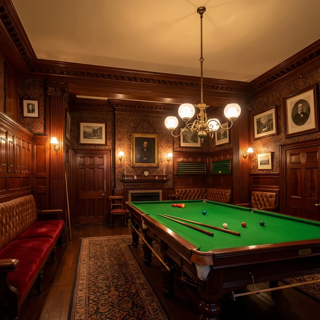 Restored view of the Billiard Room