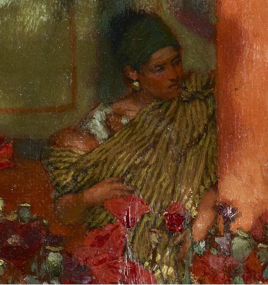 Detail from A Hearty Welcome (Opus CXC) showing Pieter Rodeck