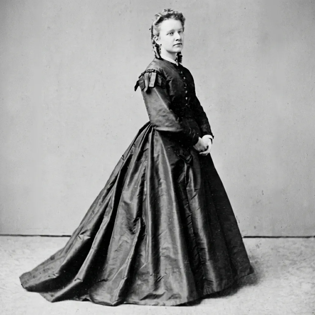 Artje Brouwer Tadema profile (AI Enhanced B&W)