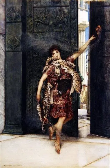 A Bacchante dancing before the thymele
