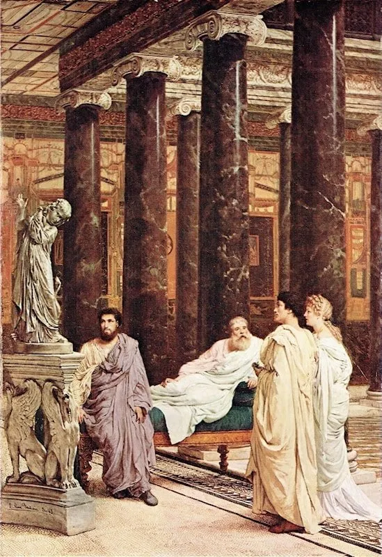 A Roman art lover: silver statue