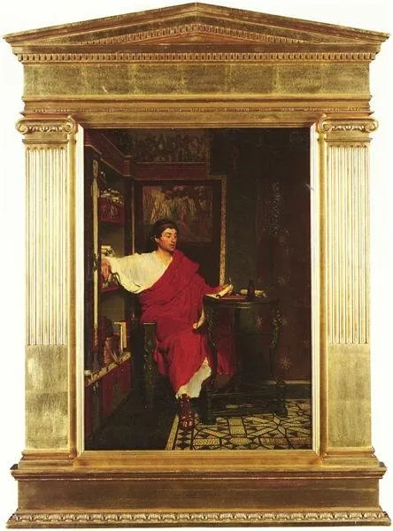 A Roman scribe writing despatches