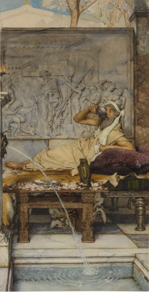 An old bachelor after the bath