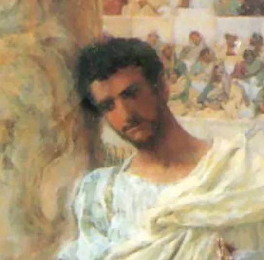 Detail: Caracalla glaring at his brother