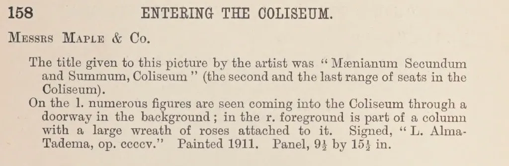 Entering the Coliseum (Maenianum Secundum and Summum)