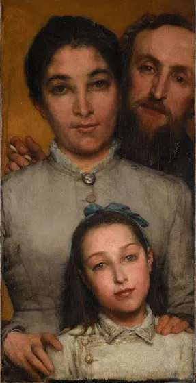 Portrait of Jules Dalou, his wife and his daughter