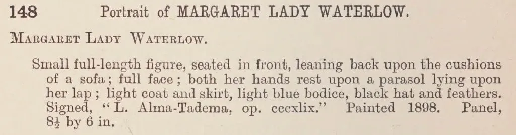 Portrait of Lady Sydney (Margaret) Waterlow
