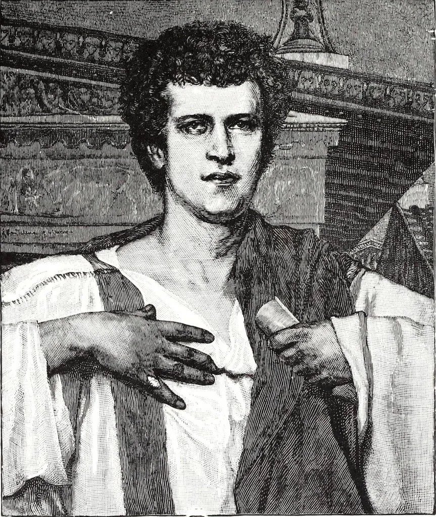 Portrait of Ludwig Barnay as Mark Antony perspective 2