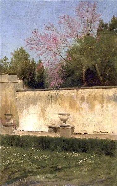 Spring in the gardens of the Villa Borghese (first version)