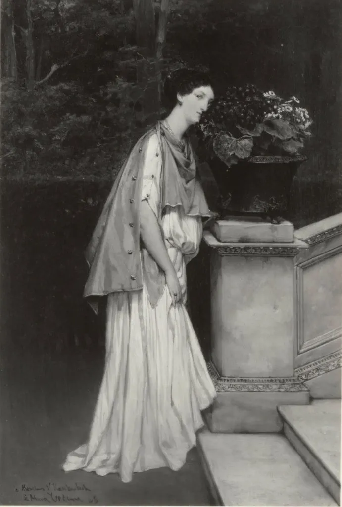 Woman and flowers (woman smelling flowers)