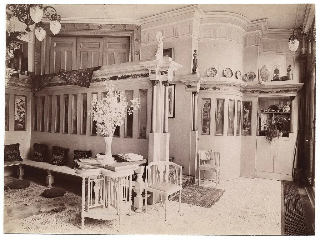 Lawrence Alma-Tadema house, showing interior Hall of Panels