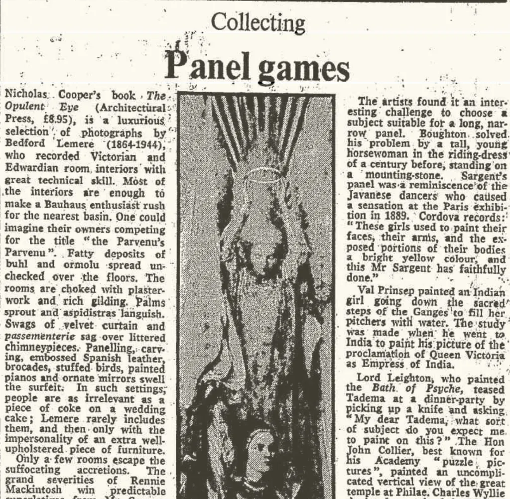 Bevis Hillier Article - Panel Games Part 1