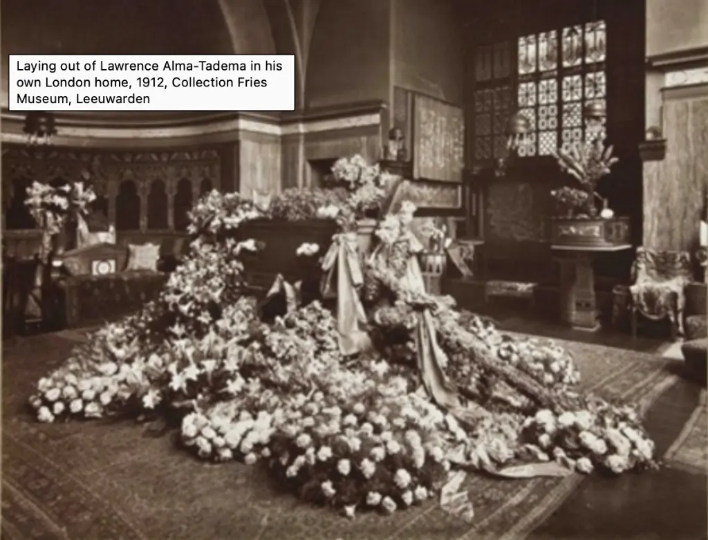 Laying out of Lawrence Alma-Tadema in his own London home, 1912, Collection Fries Museum, Leeuwarden