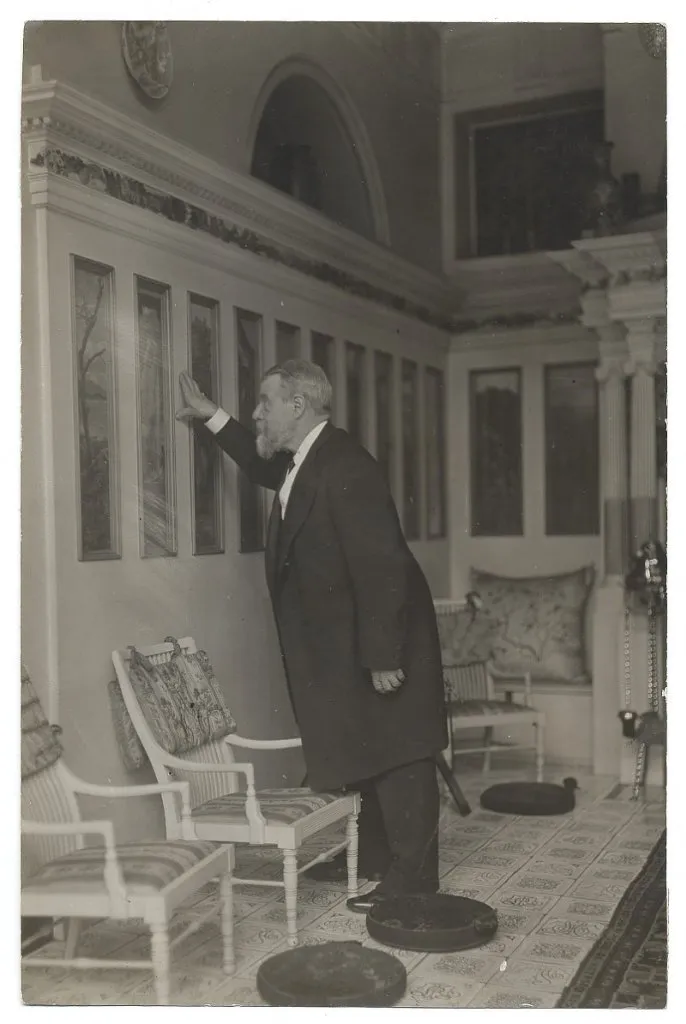 Lawrence Alma-Tadema in the Hall of Panels, circa 1902