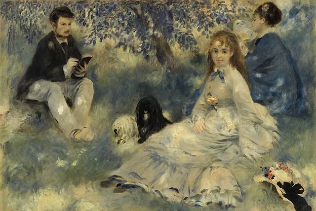 Renoir figures in a garden