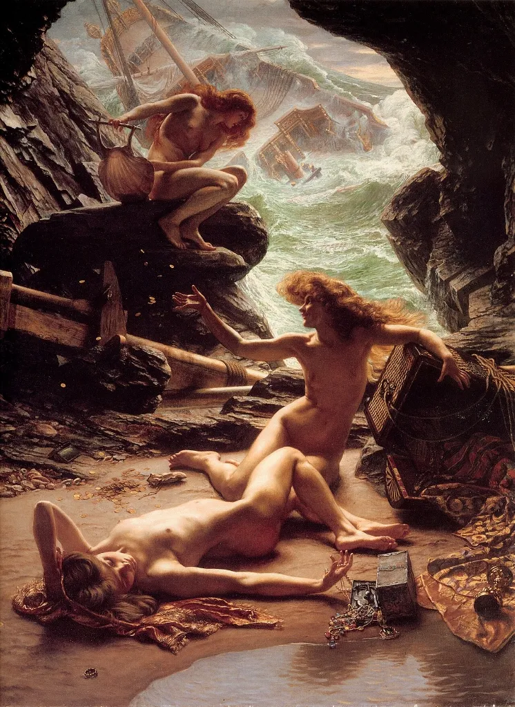 History of Art Trends - Cave of the Storm Nymphs by Poynter showing Victorian High Definition Realism
