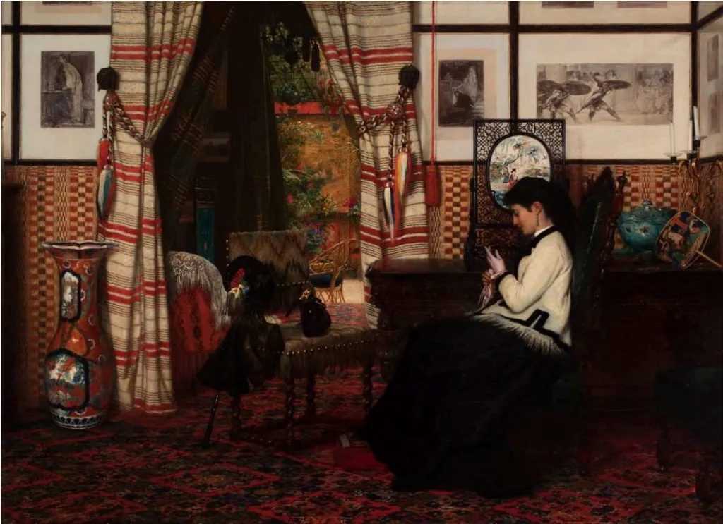 An Artistic Interior by Jan Frans Verhas, 1870