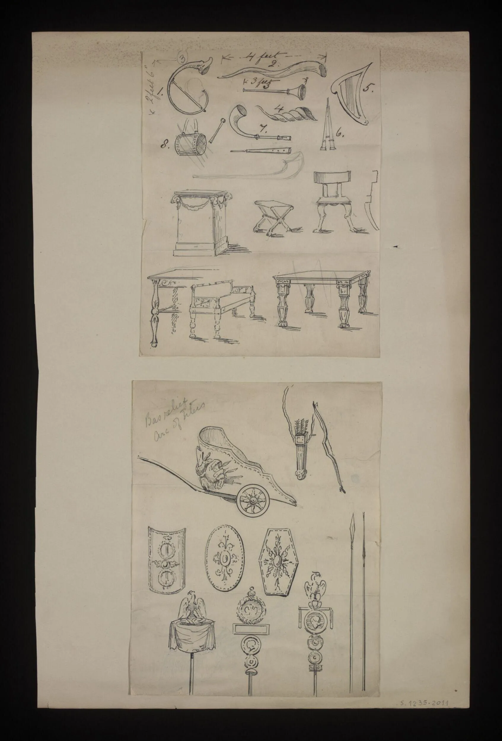 Lawrence Alma-Tadema Victorian theatre costume design for Coriolanus (Slide 11), part of the V&A Museum's rare theatrical archive