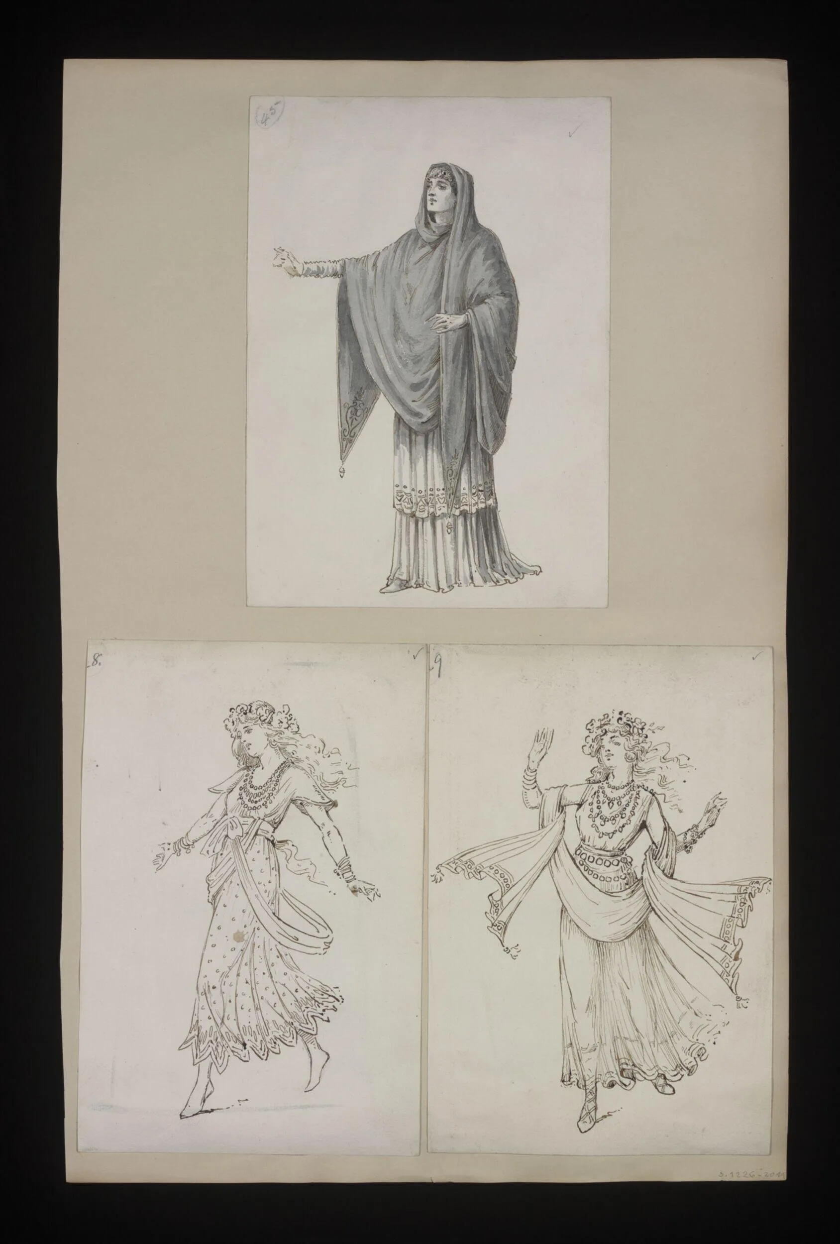 Lawrence Alma-Tadema Victorian theatre costume design for Coriolanus (Slide 2), part of the V&A Museum's rare theatrical archive
